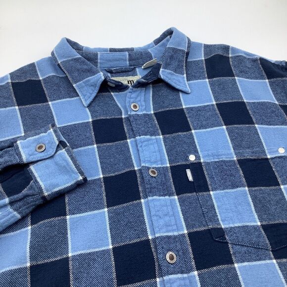 Levi Strauss & Co SilverTab‎ Mens Long Sleeve Button Up Flannel Shirt Size M - Picture 1 of 9